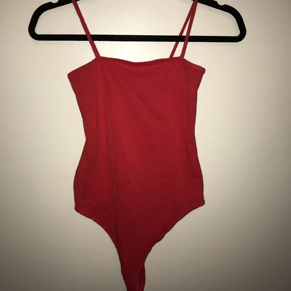 Red body suit